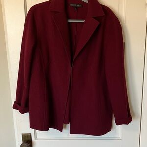 Lafayette 148 New York Women's Deep Red wool Blazer L